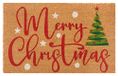 Hanse Home Kokosdeurmat Kerstmis - antislip vuilvangmat natuur voor binnen, deurmat Merry Christmas Tree kokosvezel kokosmat voor entree en overdekte buitenruimtes - 40 x 70 cm
