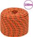 vidaXL Boottouw 14 mm 100 m polypropyleen oranje
