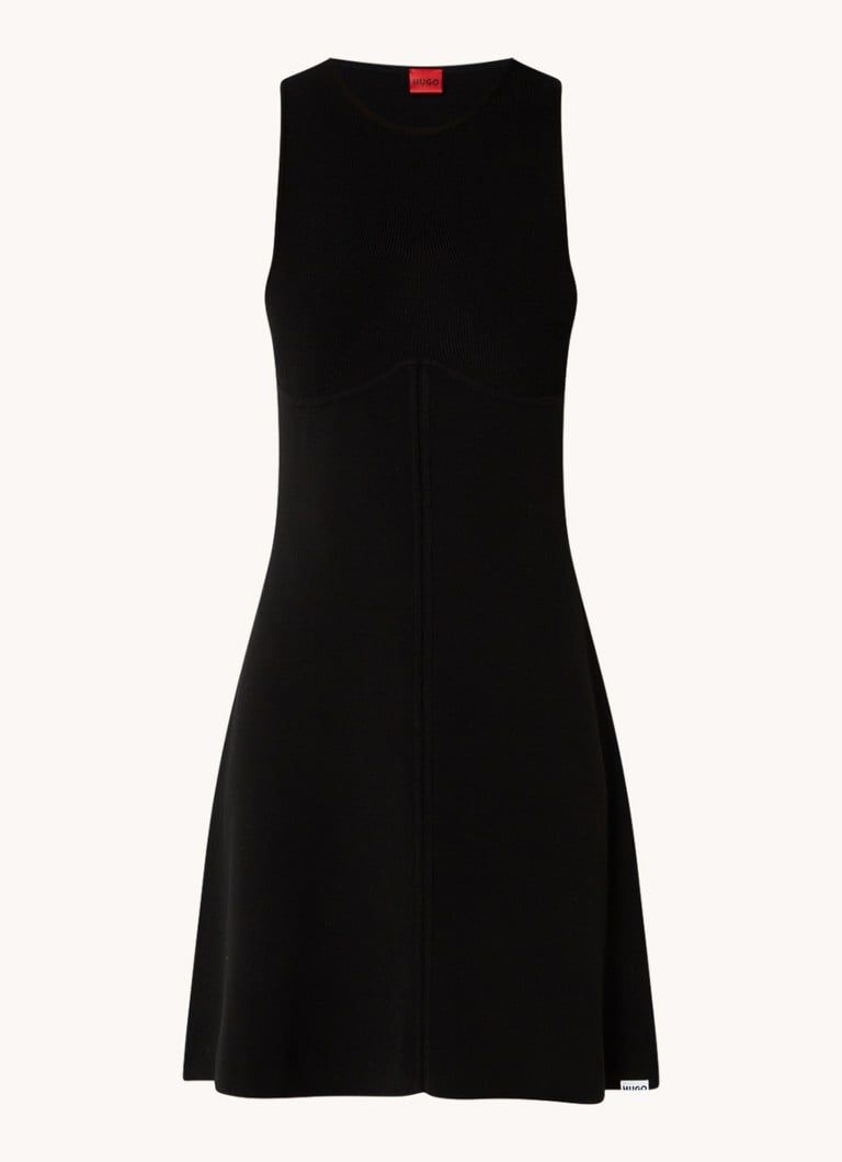 HUGO BOSS Sriangla Ribbed Mini Dress with Stretch