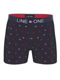 Line One Boxershort "Digital" imprimé bleu marine / bleu ciel / rouge / blanc