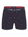 Line One Boxershort "Digital" imprimé bleu marine / bleu ciel / rouge / blanc
