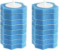 Merkloos 16Pcs Wegwerp Toiletborstel Refill Heads - Houder Toilet Schoonmaaksysteem - Vervanging Hoofd Sponzen schoonmaak