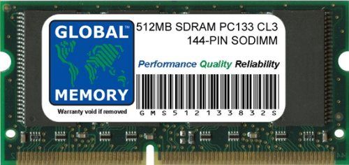 GLOBAL MEMORY 512MB PC133 133MHz 144-PIN SDRAM SODIMM Memory Ram voor laptops/notebooks