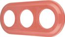 Cadre photo rétro en porcelaine, 3 pièces, modèle PR1, rose clair