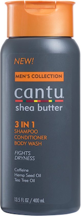 Cantu Men s Collection 3 in 1 Shampoo Conditioner and Body Wash 400 ml
