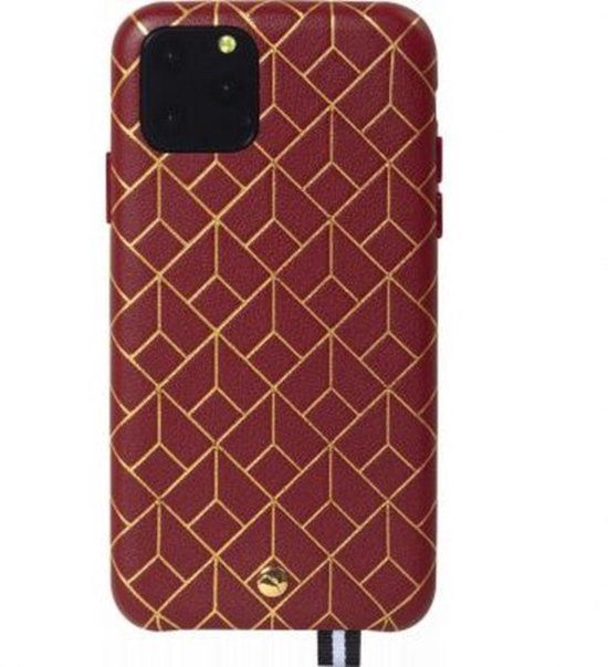 Artefakt Paris, Hoesje geschikt voor iPhone 11 Pro - St Germain Leer met Schouderriem, Bordeaux