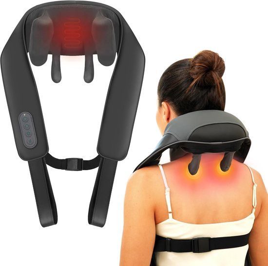 Synthesa Shiatsu Massagekussen Draadloos met Verwarmingsfunctie