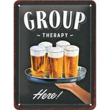Nostalgic Art Group Therapy Metalen Wandbord 15 x 20 cm Zwart/Oranje