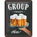 Nostalgic Art Group Therapy Metalen Wandbord 15 x 20 cm Zwart/Oranje