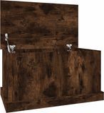 vidaXL Opbergbox 70x40x38 cm bewerkt hout gerookt eikenkleurig
