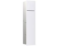 Emco Asis module pure, inbouw, deurscharnier links, tweedelig glasfront, 730x170mm, met reserverolbakje, wit