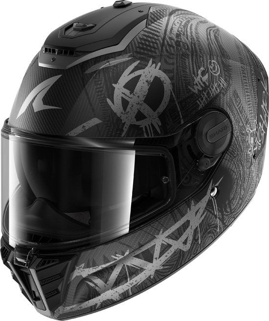 Shark Spartan RS Shiever Carbon Helm - Zwarte Matt/koolstof - XL