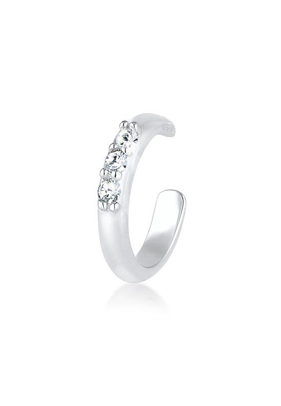 Elli Earrings Single Earcuff Swarovski Crystals 925 Sterling Silver