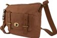 Fossil Sac bandoulière Mason fermeture éclair sur le dessus Camel Brown