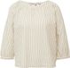 s.Oliver Gestreepte blouse met plooien en een strik