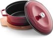 Casserole ovale argentée - 33 cm - 4,0 litres - Fonte - Revêtement en émail