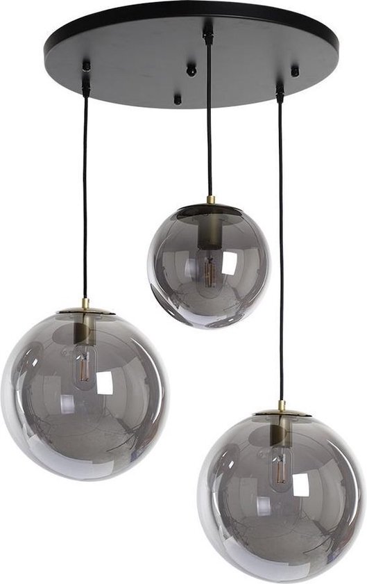 Alzalux smoke glas hanglamp 3 bol