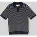 Tom Tailor - Gebreide trui met polokraag - Maat XXL - navy offwhite stripe