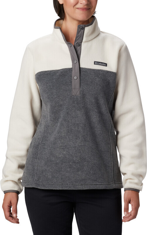 Columbia Benton Springs 1/2 snap pullover Dames, city grey heather/chalk L 2020 Sweatshirts & Trainingsjassen