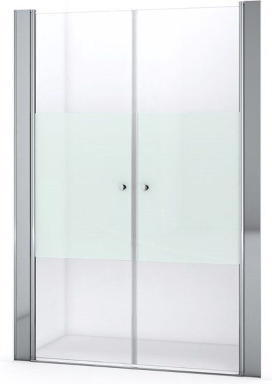 Maxaro Douchedeur Zircon Comfort 145cm Pendeldeur Matte Strook Chroom - 6095832864832