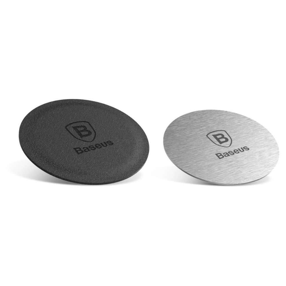 Baseus Metalen Plaatje voor Magnetische Houders (2-Pack) Zwart Zilver - ACDR-A0S