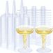 Verloze 60pcs Coupe de champagne - Verres de dégustation de 120 ml - Coupes à cocktail réutilisables pour whisky - Champagne - Bière - Dessert - Pudding - Mousse (11 x 8,2 cm)