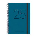 Miquelrius Kalender 2025, Jaarplanner, 155 x 213 mm, Weekoverzicht, Blauw