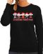 Bellatio Decorations Foute Kersttrui/sweater voor dames - miauwie kerstfeest - zwart - Kerst poesjes M