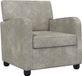 vidaXL Fauteuil Lichtgrijs Stof Metaal