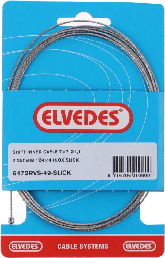 Elvedes Derailleur-binnenkabel Slick 1,1 Mm Zilver 2250 Mm
