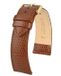 HIRSCH Rainbow Horlogebandje - zijdeachtig kalfsleer met hagedisopdruk, 16 mm Breedte bevestiging, goudbruin