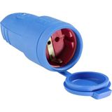 as - Schwabe 62411 Rubberen Koppeling zonder Kabel, IP 44, 230 V/16 A, Blauw