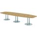 Hammerbacher table de réunion ton avec pied colonne - 400x130 cm