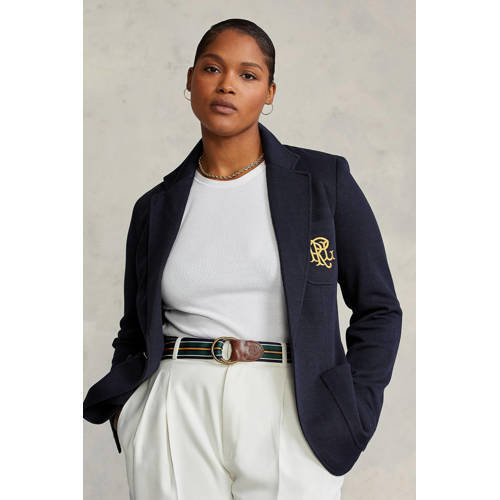 POLO Ralph Lauren POLO Ralph Lauren getailleerde blazer met borduursels donkerblauw