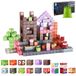 Briques de construction magnétiques sans marque - Set de château de 100 pièces - STEM & Montessori - Couleurs sombres