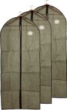 Kipit Kledinghoes - 3x - met kijkvenster - grijs - 60 x 137 cm