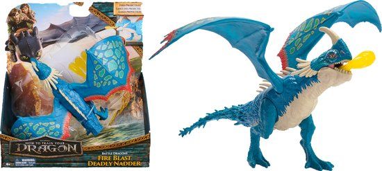 Dreamworks Dragons How To Train Your Dragon Battle Dragons Fire Blast Akelige Adder Actiefiguur 25 cm