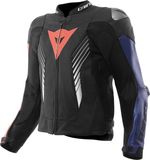Dainese Super Speed 5 Motorleren jas - Zwart/blauw/rood - Maat 54