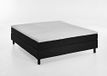 Atlantic Home Collection Happy boxbed zonder hoofdeinde, 7-zones pocketveringmatrassen, hardheid H3, stof, zwart, 180/200 cm, lighoogte ca. 58 cm.