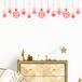 Ambiance Sticker Kerstmis Merry Christmas zelfklevende stickers Kerstmis decoratie feestjes voor slaapkamer en woonkamer slinger kerstbal rood - H 110 x B 110 cm