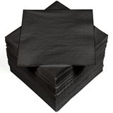 HEKU 100 effen servetten, 3-laags, 33 x 33 cm, zwart