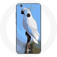 Maniacase Etui voor Huawei P8 Lite 2017 Kaketoe papegaaien witte vogels