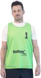 Softee Set 5 Trainingsvesten, Genummerd van 1 tot 5, Groen, Unisex, One Size