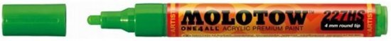 Molotow ONE4ALL 4mm Acryl Marker - Groen - Geschikt voor vele oppervlaktes zoals canvas hout steen keramiek plastic glas papier leer..