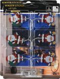 Christmas Decoration Raamstickers Kerstmannen - 2x - Met Verlichting - Raamversiering Lichtsnoer - Batterij