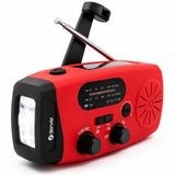 Denver SCR2007 Noodradio - Powerbank Zonneenergie - FM Radio - Zaklamp - Opwindbaar - SOS Knop