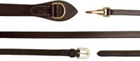 Dy'on Full Leather Draw Reins 1/2 - D Collection Cob Bruin