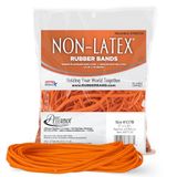 Alliance Rubber 37178#117B niet-Latex rubberen banden, 1/4 lb polyzak bevat ca. 63 banden (7 "x 1/8", oranje)