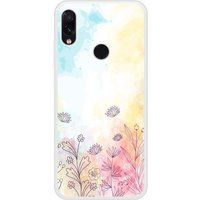 Xiaomi Redmi Note Watercolor flowers Verstevigd hoesje met sublimatie bedrukking