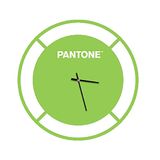 Homemania klok Drive - wanddecoratie, rond, voor woonkamer, keuken, kantoor, groen, wit, metaal, 40 x 0,15 x 40 cm